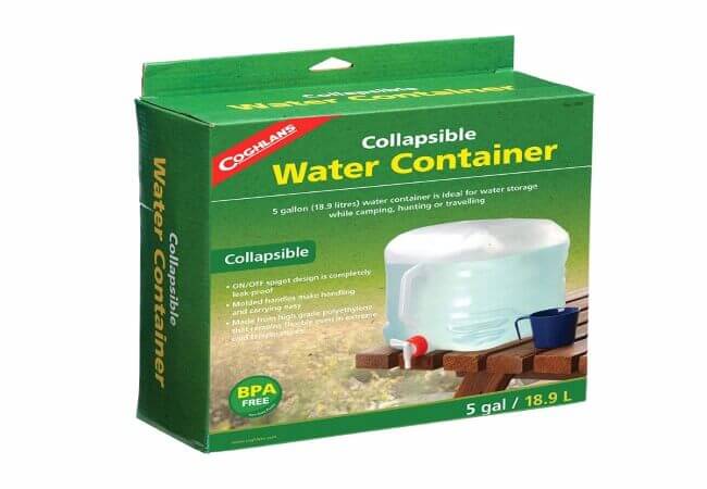 Coghlan's Collapsible Water Container, 5-Gallon, Clear